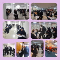 برگزاری آزمون استخدامی قوه قضائیه ۱۴۰۴ با حضور تعدادی از داوطلبان شرکت کننده در ازمون در حوزه  جهاد دانشگاهی واحد الزهرا(س)