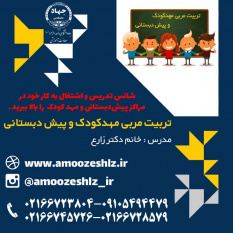 ثبت نام دوره کارگاه آموزشی تربیت مربی مهد و پیش دبستانی  تخصصی کوتاه مدت جهاد دانشگاهی الزهرا(س)